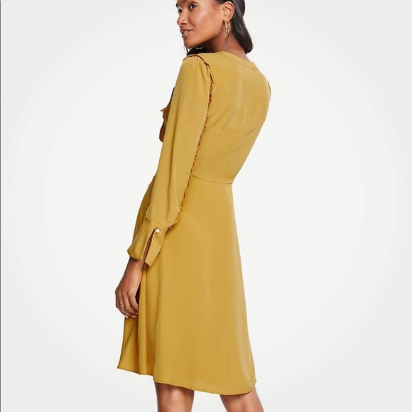 Ann Taylor Ruffle Sleeve Dress - Picture 2 of 5